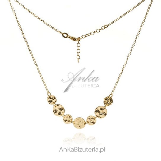 AnKa Biżuteria, Srebrny naszyjnik pozłacany -Modna biżuteria włoska AnKa Biżuteria