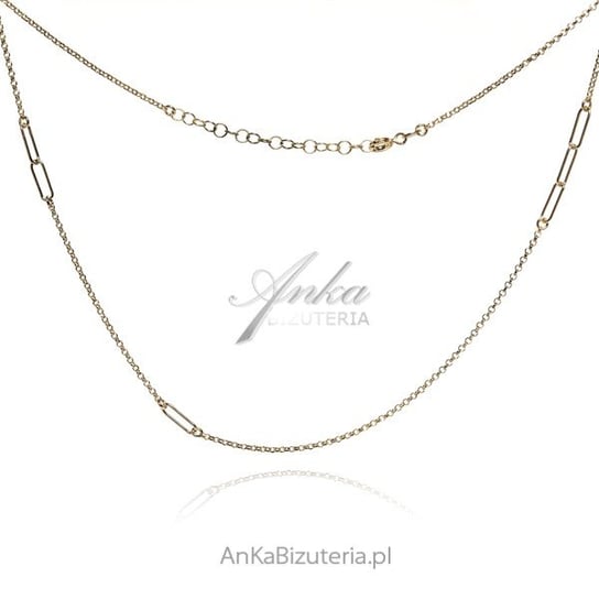 AnKa Biżuteria, Srebrny naszyjnik pozłacany - połączenie dwóch różny AnKa Biżuteria