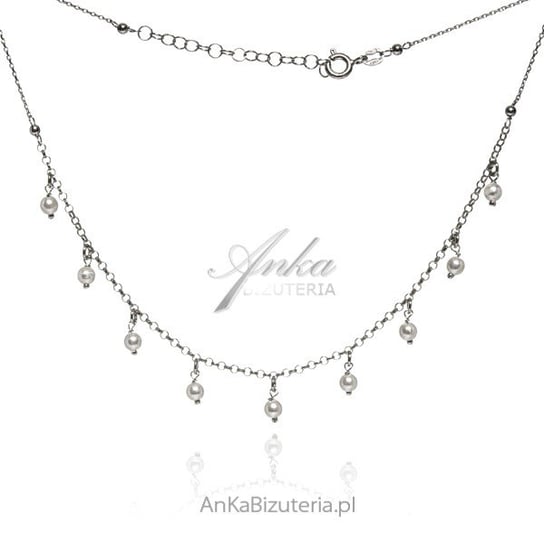 AnKa Biżuteria, Srebrny naszyjnik z perełkami AnKa Biżuteria
