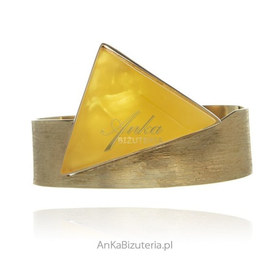 AnKa Biżuteria, Wyjątkowa bransoletka pozłacana z dużym żółtym burs AnKa Biżuteria