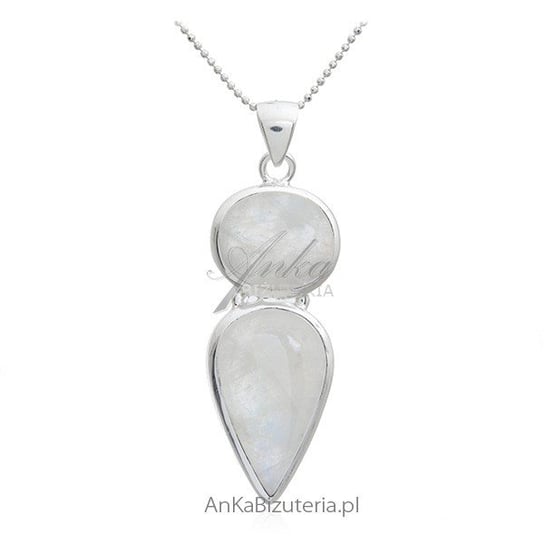 AnKa Biżuteria, Zawieszka srebrna z kamieniem księżycowym Biżuteria AnKa Biżuteria