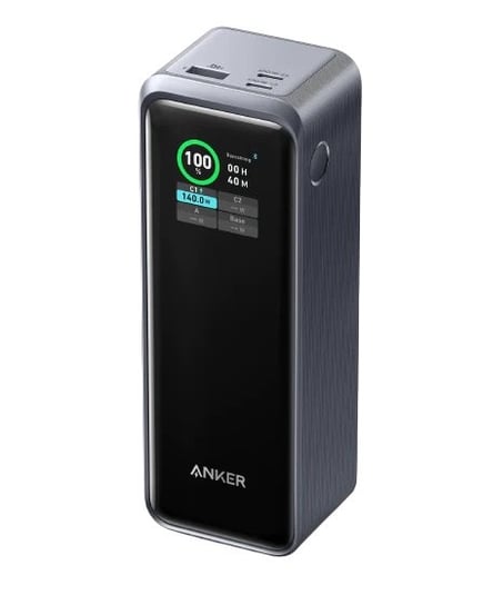 ANKER Super Mocny Powerbank Prime 250W PD 27650 mAh, Wyświetlacz cyfrowy, 2 x USB-C / USB-A ANKER