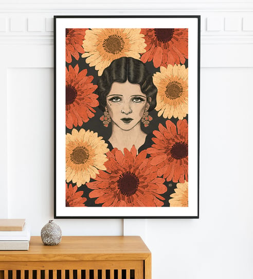 Anna, kwiaty, kobieta, plakat, dekoracja Inna marka