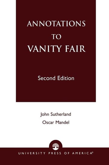 Annotations to Vanity Fair, Second Edition Mandel Oscar