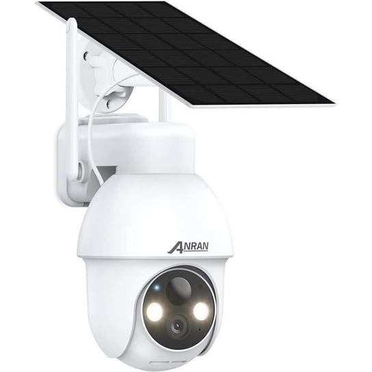 ANRAN Q03 2K 3MP WiFi zewnętrzna bezprzewodowa kamera do monitoringu słonecznego, 360 ° PTZ kolor noktowizor PIR-Q03 biały ANRAN