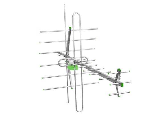 Antena DVB-T TURBO TV-MUX8 COMBO VHF/UHF, polaryzacja pionowa (V) + zasilacz + wzmacniacz SWA-955. Inna marka