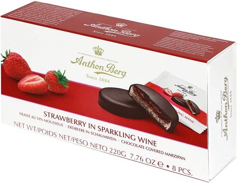 Anthon Berg, Praliny Strawberry in Sparkling Wine, 220 g Anthon Berg