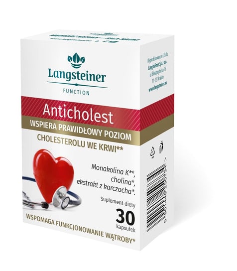 Anticholest, suplement diety, 30 kapsułek Langsteiner