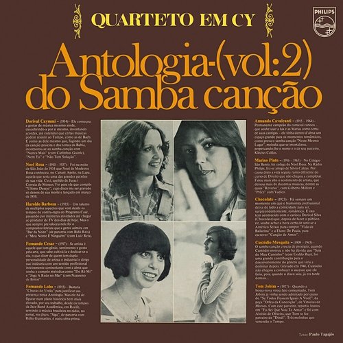 Antologia Do Samba Canção Vol. 2 Quarteto Em Cy