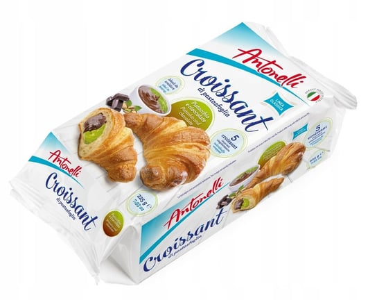 Antonelli Croissant Rogaliki z kremem pistacjowo-czekoladowym 5 szt Inna marka