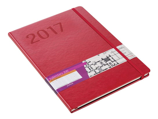 Antra, kalendarz ksiażkowy 2017, format A6, Formalizm, czerwony Antra