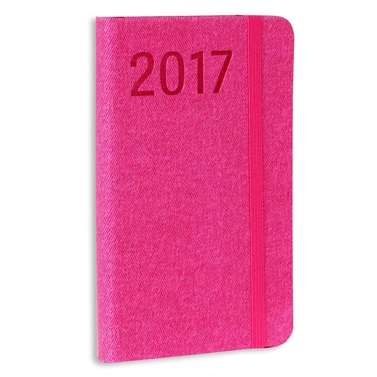 Antra, kalendarz książkowy 2017, format A6, Popart, różowy Antra