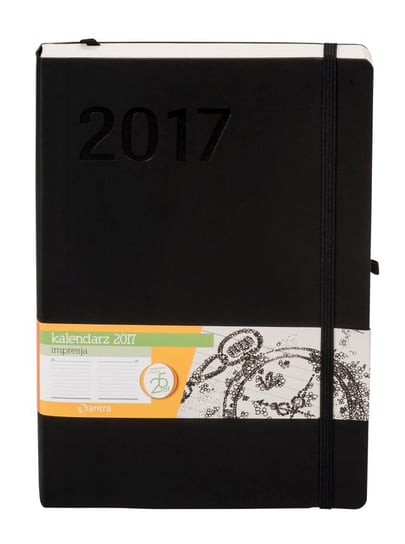 Antra, kalendarz książkowy 2017, format B5, Impresja, czarny Vemag
