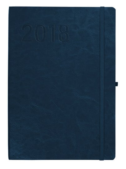 Antra, kalendarz książkowy 2018, format B5, tygodniowy, Impresja, granatowy Antra