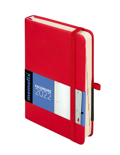 Antra, kalendarz książkowy 2022, B6, Memo, czerwony Antra