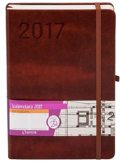 Antra, kalendarz menadżerski 2017, format A5, Formalizm, brązowy Vemag