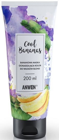 Anwen Cool Bananas,  200ml, Bananowa maska do włosów ochładzająca kolor Anwen