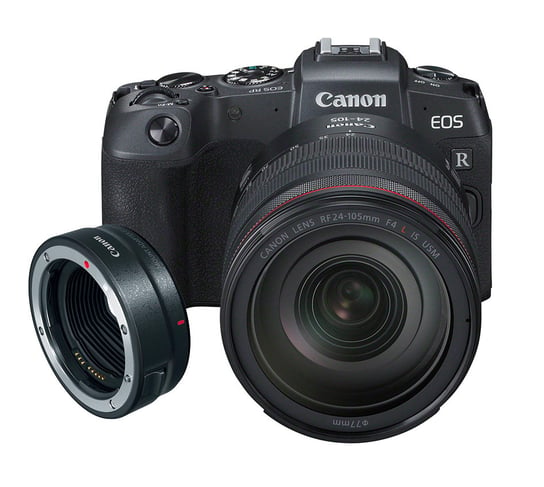 Aparat CANON EOS R + RF, 24-105 mm, f/4 L IS USM + Adapter EF-EOS R Canon