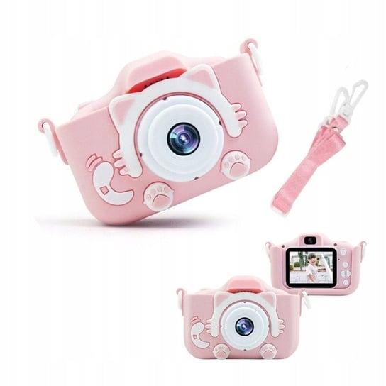 Aparat Cyfrowy Dla Dzieci Kamera Gry X5 Różowy Kotek Inna marka
