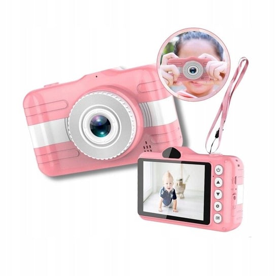 Aparat Cyfrowy Dla Dzieci Kamera Gry Zabawa X600 Różowy Inna marka
