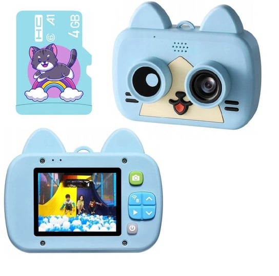 Aparat Cyfrowy dla dzieci kot z uszami 12 Mpx + Karta Pamięci 4 GB Frahs