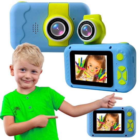 Aparat Cyfrowy Dla Dzieci Niebieski Obiektyw Do Selfie 1080P Wyświetlacz 2.0" Extralink H135 Extralink