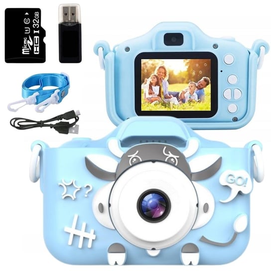 Aparat Cyfrowy Dla Dzieci Pirat 40 Mpx z Kartą Pamięci 32GB - Niebieski Bino