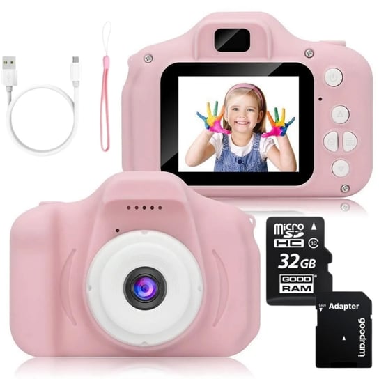Aparat Cyfrowy Dla Dzieci Z Kartą Pamięci 32GB - Różowy Bino