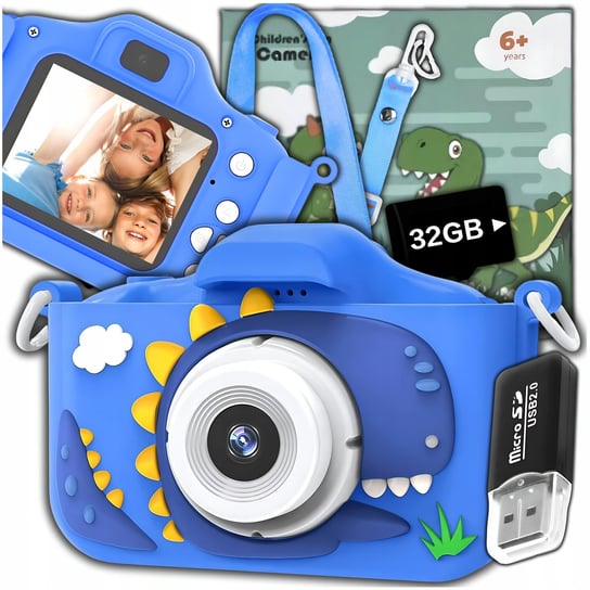 Aparat Cyfrowy Fotograficzny Dla Dzieci 40Mpx Kamera Zabawka Gry+Karta 32Gb ZeeTech