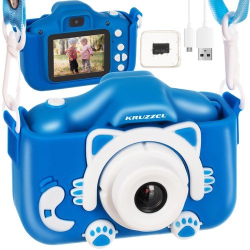 Aparat dla Dzieci Cyfrowy Kamera Fotograficzny + Karta 32gb Full HD Kotek Artemis