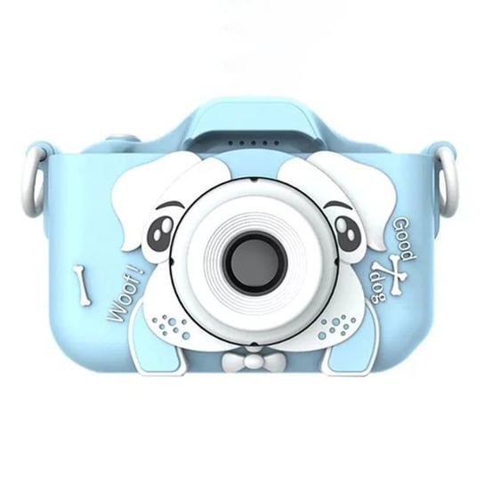 Aparat dla dzieci kamera HD X5 + ochronne etui Piesek - niebieski R2 Invest