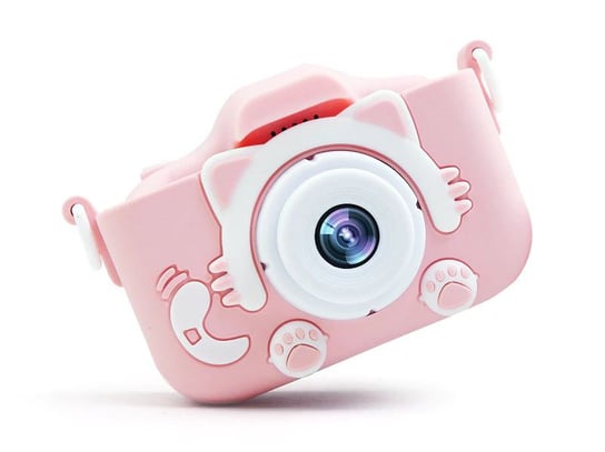Aparat dla dzieci kamera HD X5 + ochronne etui w Kształcie Zwierzątka - różowy R2 Invest