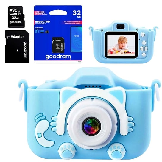 Aparat Fotograficzny Dla Dzieci Kotek + Karta pamięci 32 GB Zabawka Dla Dzieci Revento