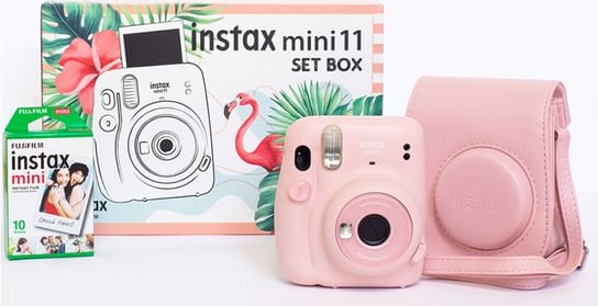 Aparat FUJIFILM Instax Small BOX Mini 11 różowy + wkład 10szt + pokrowiec Fujifilm