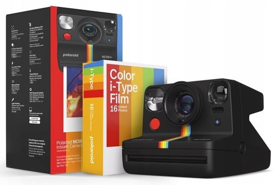 Aparat Natychmiastowy Polaroid Now+ Czarny E-box + 16x Wkład I-type Color Inna marka