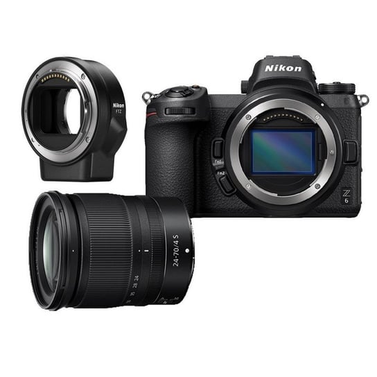 Aparat NIKON Z6 + 24-70 mm, f/4 + adapter FTZ Nikon