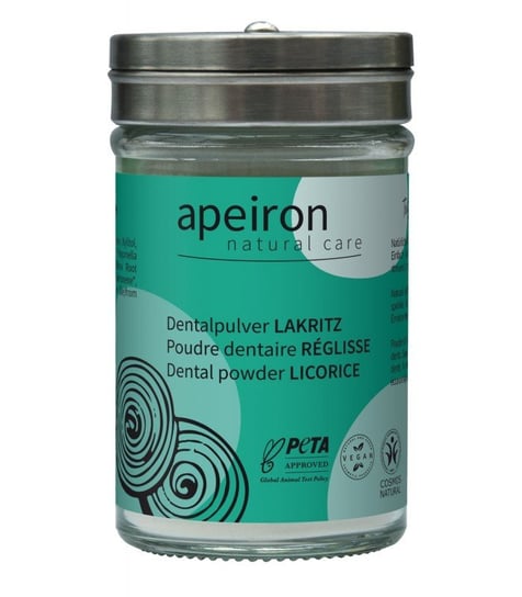 Apeiron, Proszek do czyszczenia zębów, LUKRECJA, Cosmos Natural, Vegan, 40 g Apeiron