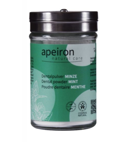 Apeiron, Proszek do czyszczenia zębów, MIĘTA, Cosmos Natural, Vegan, 40 g Apeiron