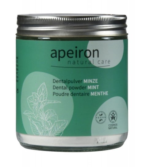 Apeiron, Proszek do czyszczenia zębów, MIĘTA, uzupełnienie, Cosmos Natural, Vegan, 200 g Apeiron