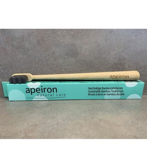 Apeiron, Szczoteczka do zębów Finident bambusowa z ultracienkim włosiem, Czarny Apeiron