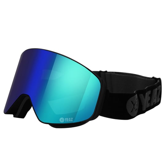 Apex Magnetic Ski Snowboard Goggles Green Mirrored/Black YEAZ