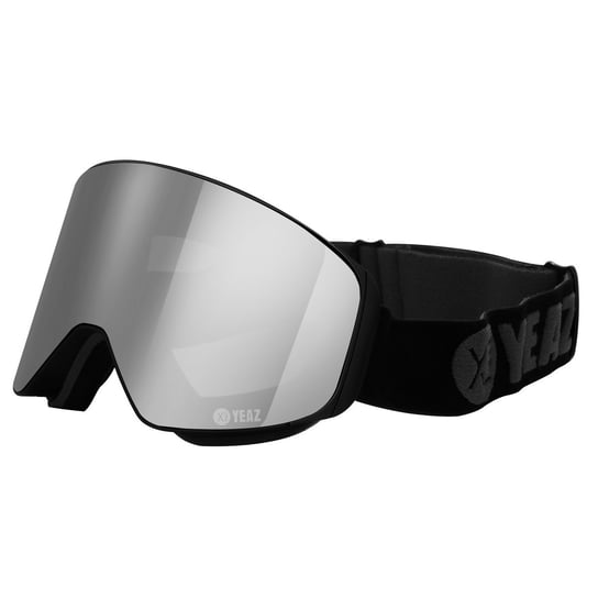 Apex Magnetic Ski Snowboard Goggles Silver Mirrored/Black YEAZ