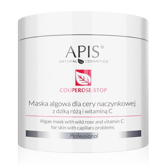 APIS, Couperose-Stop, Maska algowa dla cery naczynkowej z dziką różą i witaminą C, 200 g Apis