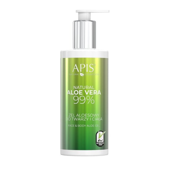 Apis, Natural Aloe Vera 99%, żel aloesowy do twarzy i ciała, 300 ml Apis
