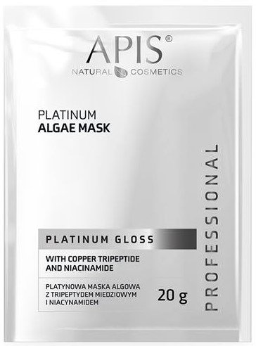 Apis, Platinum Gloss Platynowa Maska Algowa Z Tripeptydem Miedziowym I Niacynamidem, 20g Apis