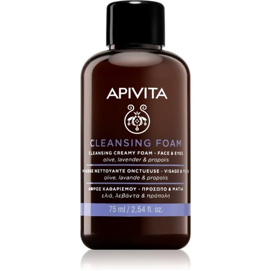 Apivita Cleansing Olive & Lavender pianka oczyszczająca do twarzy i okolic oczu 75 ml APIVITA