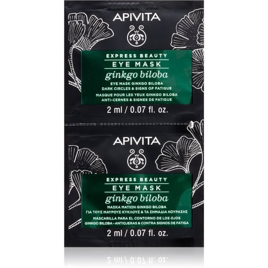 Apivita Express Beauty Ginkgo Biloba maseczka pod oczy przeciw obrzękom i cieniom 2 x 2 ml APIVITA