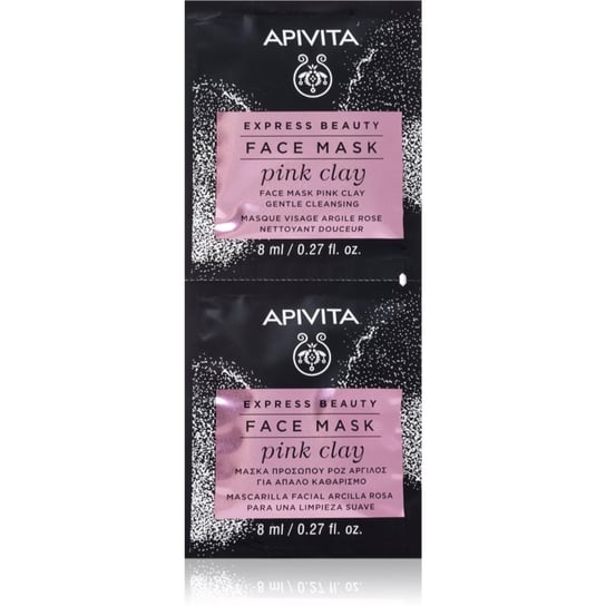 Apivita Express Beauty Pink Clay maseczka oczyszczająca do twarzy 2x8 ml APIVITA