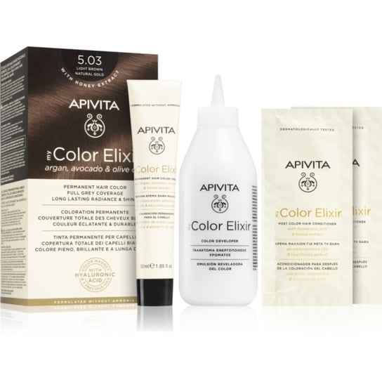 Apivita My Color Elixir farba do włosów bez amoniaku odcień 5.03 Light Brown Natural Gold Inna marka