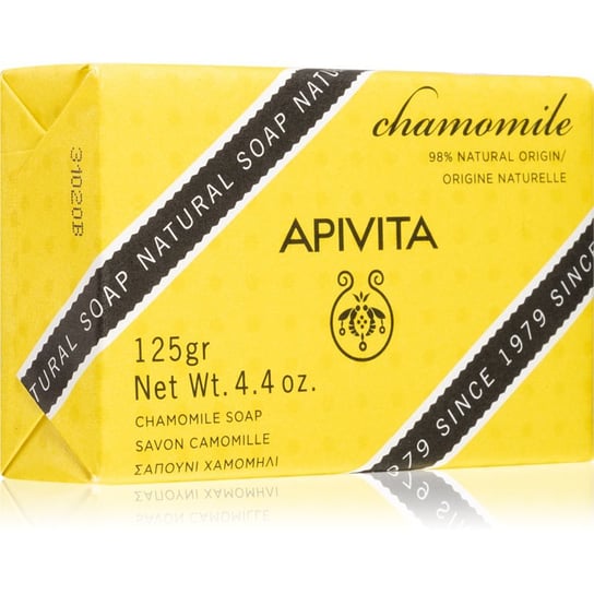 Apivita Natural Soap Chamomile mydło oczyszczające w kostce 125 g APIVITA
